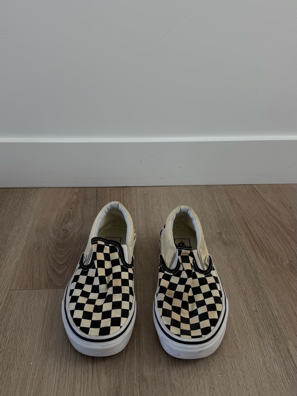 Vans Checkerboard Slip-On Sneakers - Black & White